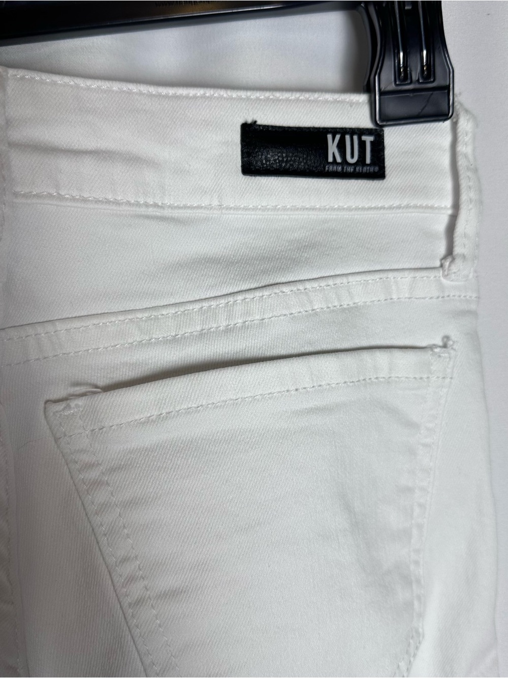 KUT from the Kloth Amy Crop Straight Leg White Jeans NWT size 0 - Picture 9 of 13
